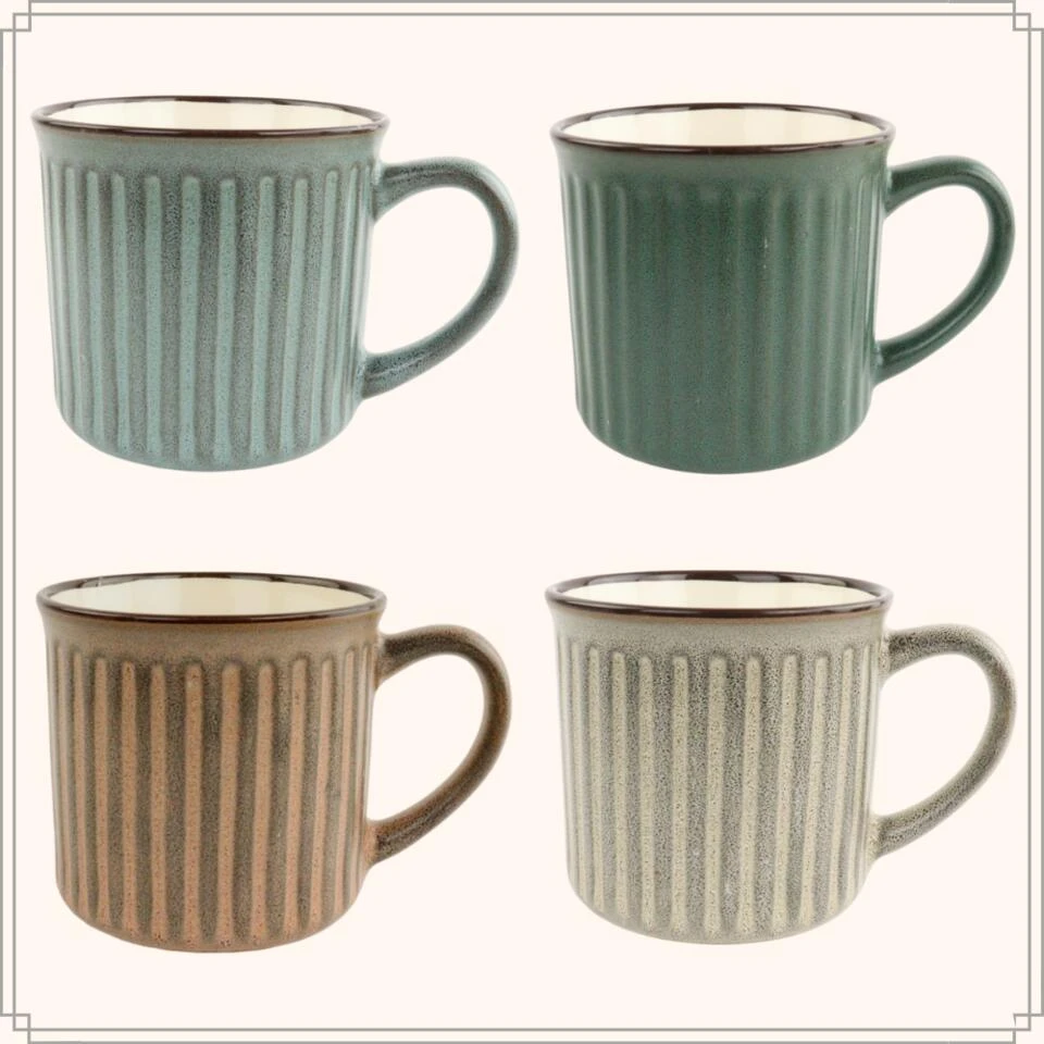 OTIX Koffiekopjes Met Oor Set Van 4 Aardewerk 250 Ml MOSS 2 OTIX Koffiekopjes Met Oor Set Van 4 Aardewerk 250 Ml MOSS - Afbeelding 2