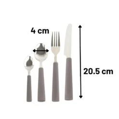 Orange85 Bestekset Met Handvat Antraciet Set Van 16 Bestek -Tafel Benodigdheden Winkel 1000069098 0110