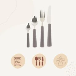 Orange85 Bestekset Met Handvat Antraciet Set Van 16 Bestek -Tafel Benodigdheden Winkel 1000069098 0111