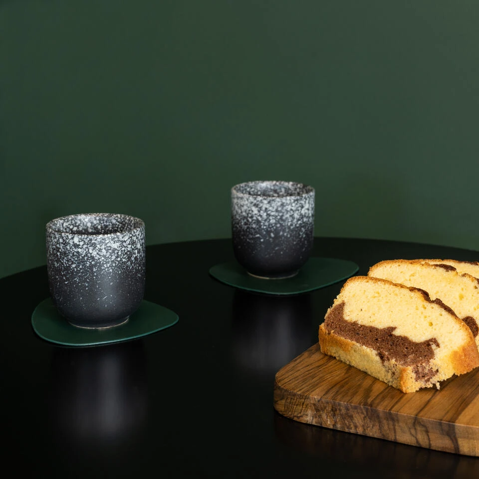 Krumble Koffie Mok - 200 Ml - Keramiek - Zwart Met Witte Spetters 4 Krumble Koffie Mok - 200 Ml - Keramiek - Zwart Met Witte Spetters - Afbeelding 4