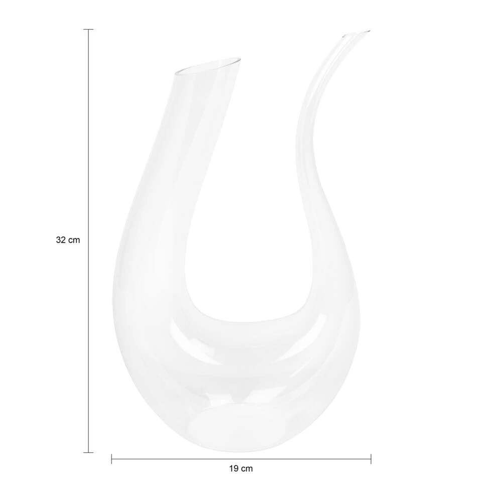 Krumble Decanteer Karaf In U Vorm - Glas 2 Krumble Decanteer Karaf In U Vorm - Glas - Afbeelding 2