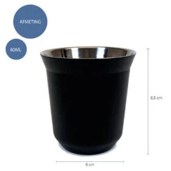 Krumble Koffiekop Staal - Zwart -Tafel Benodigdheden Winkel 1000071538 0103