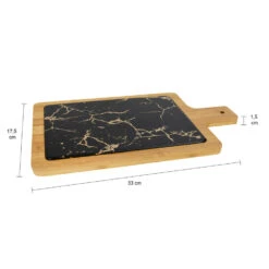 Krumble Serveerplank - Hout En Marmer Look - Zwart 6 Krumble Serveerplank - Hout En Marmer Look - Zwart -Tafel Benodigdheden Winkel 1000071550 0102