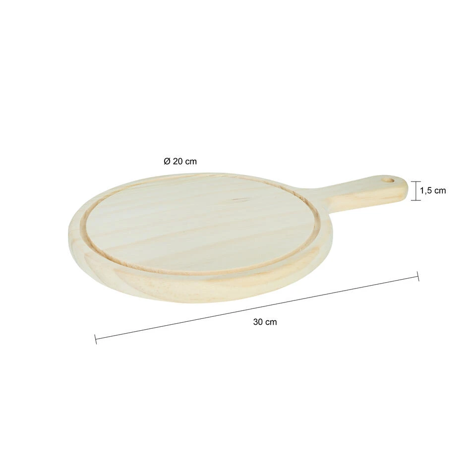 Krumble Serveerplank Rond - S - Hout 4 Krumble Serveerplank Rond - S - Hout - Afbeelding 4