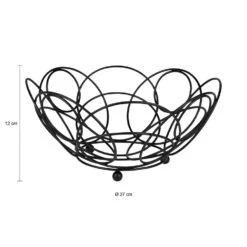 QUIVO Fruitschaal Metaal Rond - Zwart -Tafel Benodigdheden Winkel 1000071574 0102