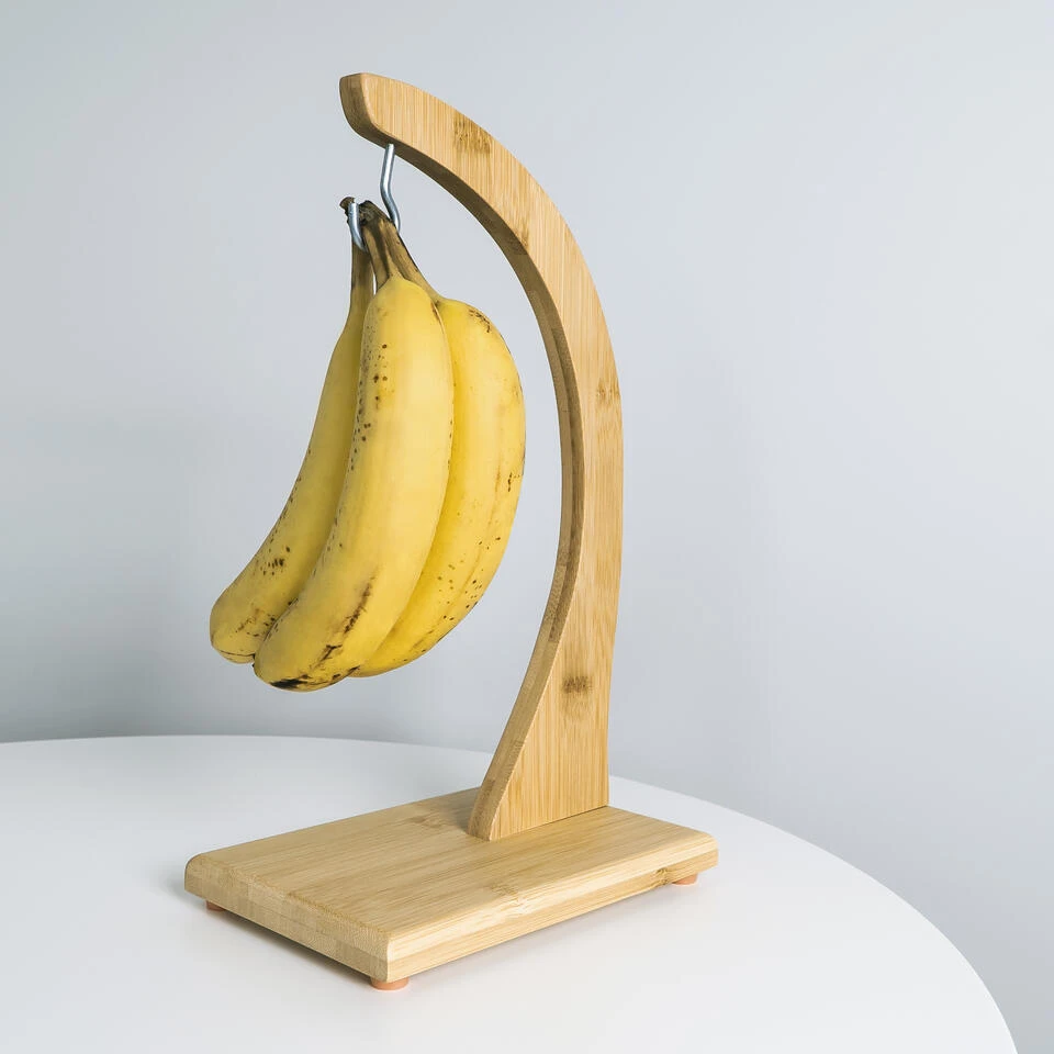 QUVIO Bananenhouder Of Druivenhouder Hout 2 QUVIO Bananenhouder Of Druivenhouder Hout - Afbeelding 2