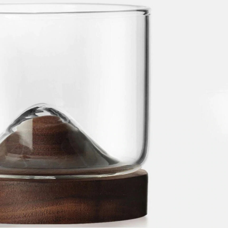 Aretica Whiskey Glas Met Houten Onderzetter - Bruin 3 Aretica Whiskey Glas Met Houten Onderzetter - Bruin - Afbeelding 3