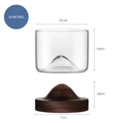 Aretica Whiskey Glas Met Houten Onderzetter - Bruin 7 Aretica Whiskey Glas Met Houten Onderzetter - Bruin -Tafel Benodigdheden Winkel 1000071591 0103
