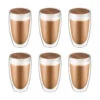Krumble Latte Macchiato Glas Dubbelwandig 400ml - Set Van 6