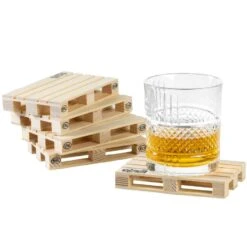 Labyrinth Palette-It - Set Van 5 Houten Onderzetters (12x8 Cm) -Tafel Benodigdheden Winkel 1000072332 0104