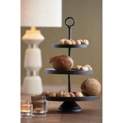 Etagère Marozu - Zwart - 3 Laags -Tafel Benodigdheden Winkel 1000072864 0110