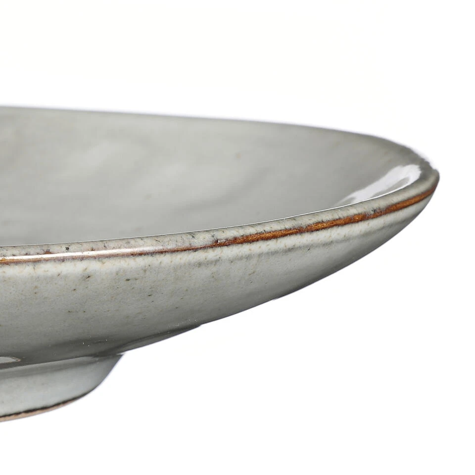 Mica Decorations Tabo Ovaal Bord - L35,5 X B21,5 X H4,5 Cm - Grijs 3 Mica Decorations Tabo Ovaal Bord - L35,5 X B21,5 X H4,5 Cm - Grijs - Afbeelding 3