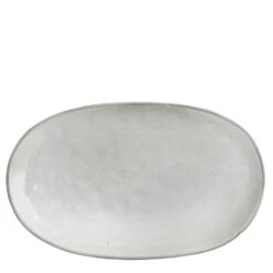 Mica Decorations Tabo Ovaal Bord - L35,5 X B21,5 X H4,5 Cm - Grijs