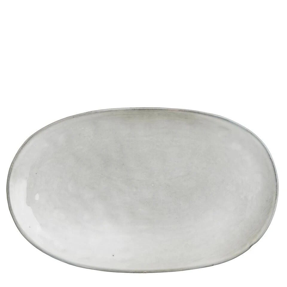 Mica Decorations Tabo Ovaal Bord - L35,5 X B21,5 X H4,5 Cm - Grijs 1 Mica Decorations Tabo Ovaal Bord - L35,5 X B21,5 X H4,5 Cm - Grijs