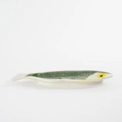 Mica Decorations Bord Vis - L29 X B14 X H2 Cm - Keramiek - Donkergroen -Tafel Benodigdheden Winkel 1000077188 0103