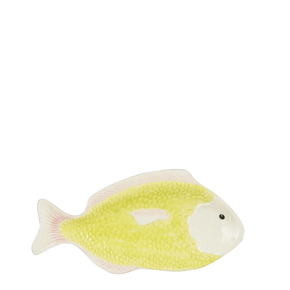 Mica Decorations Bord Vis - L29 X B14 X H2 Cm - Keramiek - Lichtgroen 1 Mica Decorations Bord Vis - L29 X B14 X H2 Cm - Keramiek - Lichtgroen