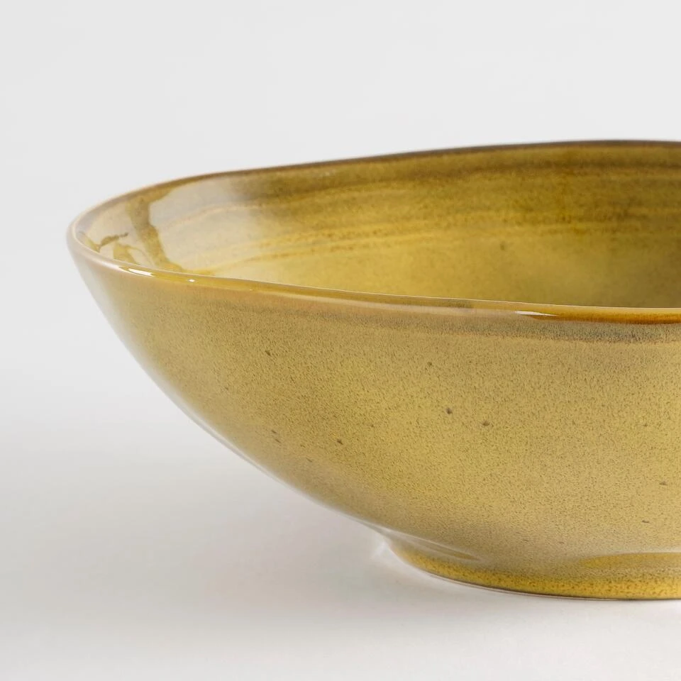 Mica Decorations Tabo Schaal - H7,5 X Ø23,5 Cm - Oker 2 Mica Decorations Tabo Schaal - H7,5 X Ø23,5 Cm - Oker - Afbeelding 2