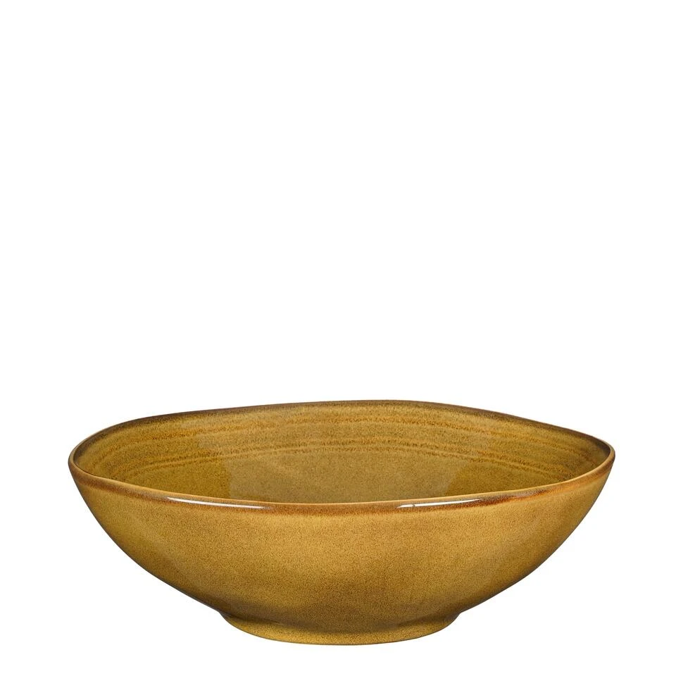 Mica Decorations Tabo Schaal - H7,5 X Ø23,5 Cm - Oker 1 Mica Decorations Tabo Schaal - H7,5 X Ø23,5 Cm - Oker