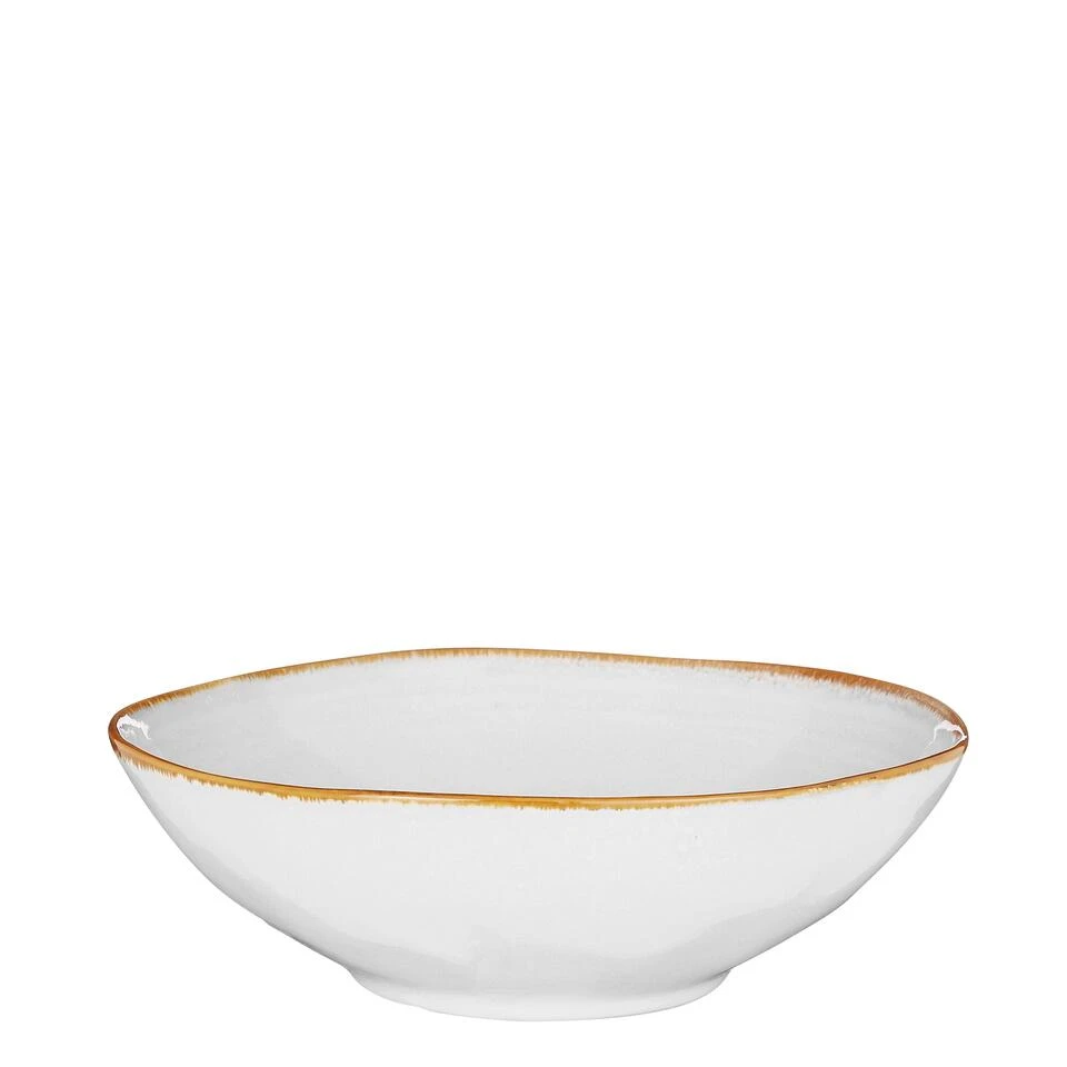 Mica Decorations Tabo Schaal - H7,5 X Ø23,5 Cm - Wit 1 Mica Decorations Tabo Schaal - H7,5 X Ø23,5 Cm - Wit