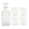 Orange85 Whisky Karaf Met 4 Glazen 5- Delig Transparant 900/230 Ml Glas Set
