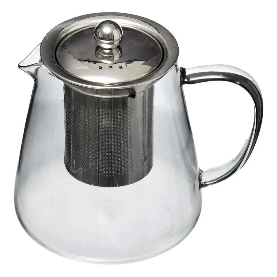 Secret De Gourmet - Theepot - Glas/rvs - Met Filter - 800 Ml 1 Secret De Gourmet - Theepot - Glas/rvs - Met Filter - 800 Ml