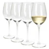 Merkloos Wijnglazen Set - 4x Stuks - Glas - Transparant - 410 Ml