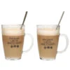 Excellent Houseware Latte Macchiato - 2 St - Glazen Incl. Lepels - 300 Ml