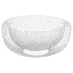 Secret De Gourmet Fruitschaal-fruitmaand - Rond - Wit - Metaal - 27cm