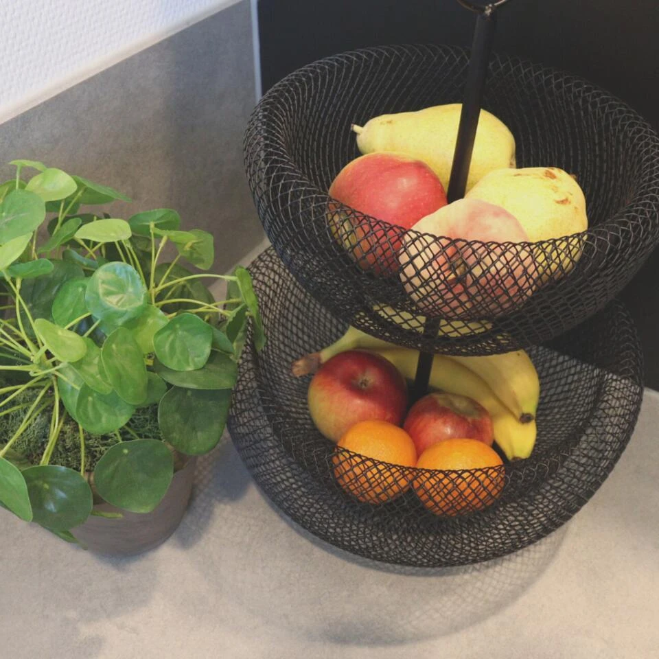 Orange85 Fruitschaal Zwart Etagere Fruitmand 2 Lagen 3 Orange85 Fruitschaal Zwart Etagere Fruitmand 2 Lagen - Afbeelding 3