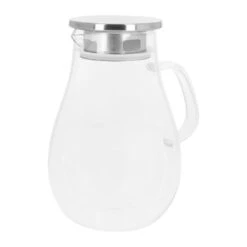 Krumble Karaf Met Handvat En Dop Met Filter - 1,5 L - Glas - Transparant -Tafel Benodigdheden Winkel 1000083563 0102