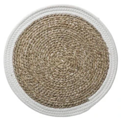 Secret De Gourmet Placemat - Zeegras Wit - Rond - 39 Cm