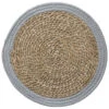 Secret De Gourmet Placemat - Zeegras Grijs - Rond - 39 Cm