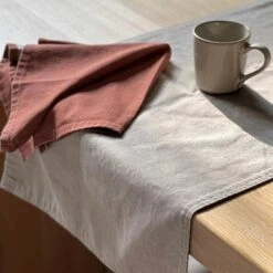 Dutch Rose Tafelloper 40x150 Cm Dubbelzijdig Terracotta-beige -Tafel Benodigdheden Winkel 1000086112 0103