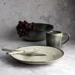 Dutch Rose Bord Diep 23,5 Cm Creme -Tafel Benodigdheden Winkel 1000086752 0103