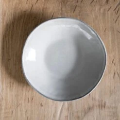 Dutch Rose Bord Diep 23,5 Cm Licht Grijs -Tafel Benodigdheden Winkel 1000086753 0102