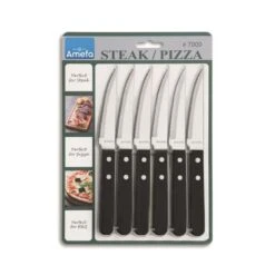 Amefa Pizza - 6 Steakmessen - Zwart 7 Amefa Pizza - 6 Steakmessen - Zwart -Tafel Benodigdheden Winkel 1000087316 0102