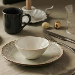 Dutch Rose Giftset 4 Borden 21,5 Cm Creme -Tafel Benodigdheden Winkel 1000087485 0103