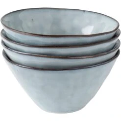 Dutch Rose Giftset 4 Kommen 14 Cm Blauw -Tafel Benodigdheden Winkel 1000087491 0101