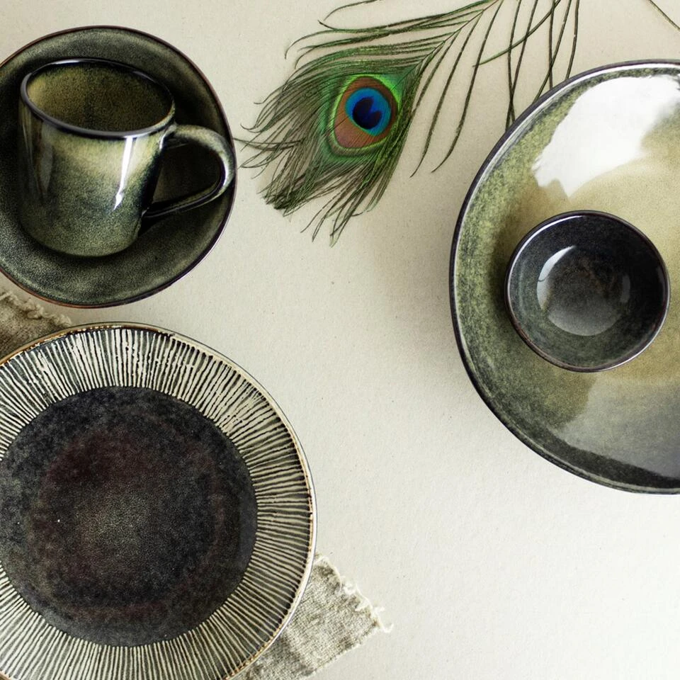 Dutch Rose Giftset 4 Kommen 14 Cm Groen 4 Dutch Rose Giftset 4 Kommen 14 Cm Groen - Afbeelding 4