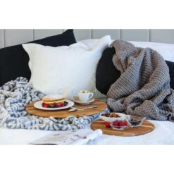 Teakhaus Elegant Collection - Serveerplank Hout Rond 46cm -Tafel Benodigdheden Winkel 1000088146 0110