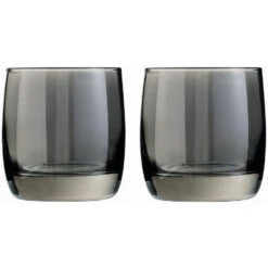 Luminarc Whisky Tumbler Glazen - 4x - Transparant Zwart - 300 Ml