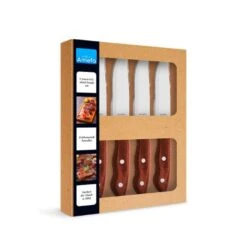 Amefa Hercule - 4 Steakmessen - Mahogany Red -Tafel Benodigdheden Winkel 1000088805 0102