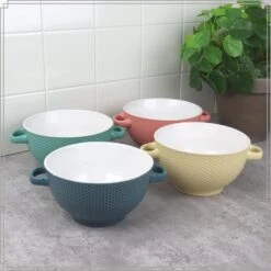 OTIX Soepkommen Met Oor Set Van 4 Verschillende Kleuren Aardewerk 680 Ml 6 OTIX Soepkommen Met Oor Set Van 4 Verschillende Kleuren Aardewerk 680 Ml -Tafel Benodigdheden Winkel 1000089108 0110
