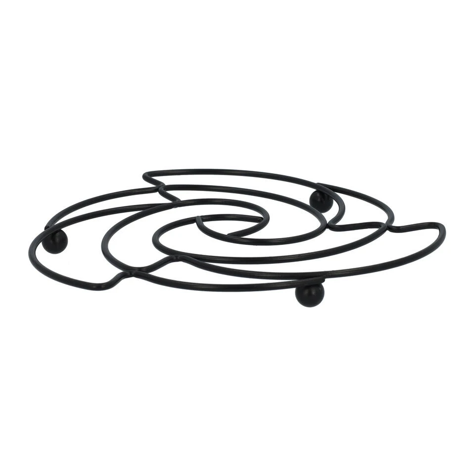 Krumble Pannenonderzetter Roos - Metaal - Zwart 2 Krumble Pannenonderzetter Roos - Metaal - Zwart - Afbeelding 2