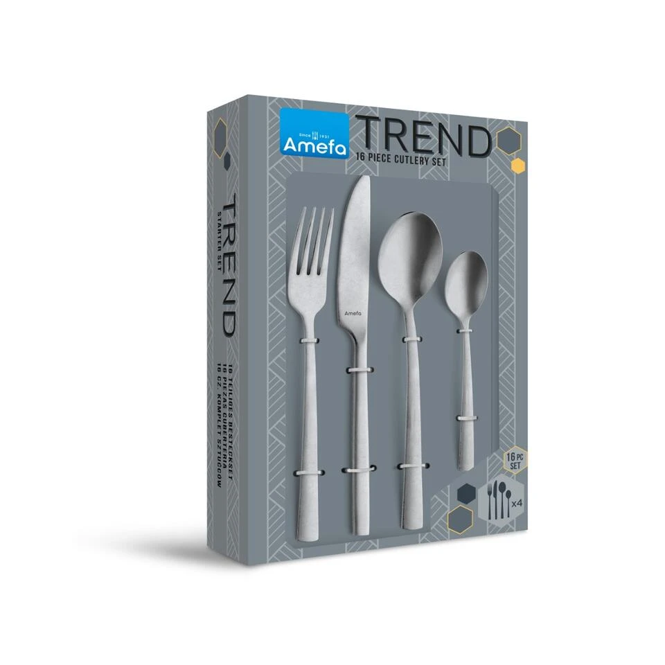 Amefa Manille - 16-delige Bestekset Voor 4 Personen - Stonewash 4 Amefa Manille - 16-delige Bestekset Voor 4 Personen - Stonewash - Afbeelding 4