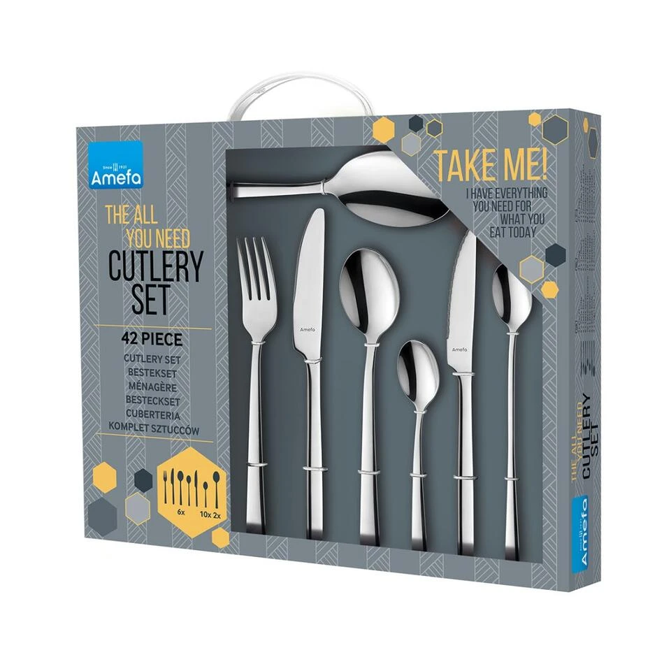 Amefa Manille - 42-delige Bestekset Voor 6 Personen 3 Amefa Manille - 42-delige Bestekset Voor 6 Personen - Afbeelding 3