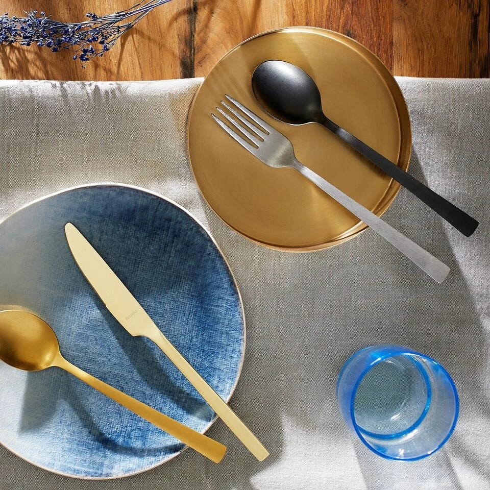 Amefa Manille - 16-delige Bestekset Voor 4 Personen - Stonewash Zwart 2 Amefa Manille - 16-delige Bestekset Voor 4 Personen - Stonewash Zwart - Afbeelding 2