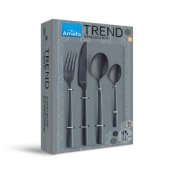 Amefa Manille - 16-delige Bestekset Voor 4 Personen - Stonewash Zwart 7 Amefa Manille - 16-delige Bestekset Voor 4 Personen - Stonewash Zwart -Tafel Benodigdheden Winkel 1000093306 0103