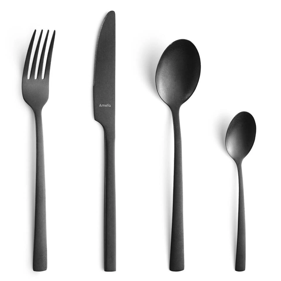 Amefa Manille - 16-delige Bestekset Voor 4 Personen - Stonewash Zwart 1 Amefa Manille - 16-delige Bestekset Voor 4 Personen - Stonewash Zwart