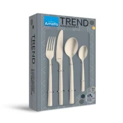 Amefa Manille - 16-delige Bestekset Voor 4 Personen - Stonewash Champagne 6 Amefa Manille - 16-delige Bestekset Voor 4 Personen - Stonewash Champagne -Tafel Benodigdheden Winkel 1000093308 0102